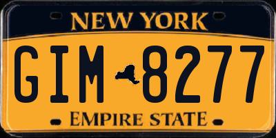NY license plate GIM8277