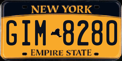 NY license plate GIM8280