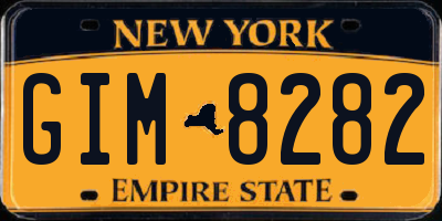 NY license plate GIM8282