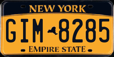 NY license plate GIM8285