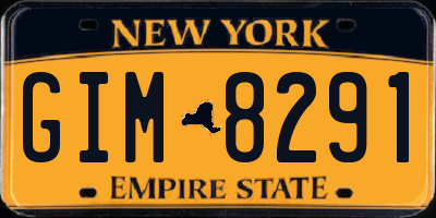 NY license plate GIM8291