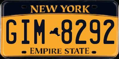 NY license plate GIM8292