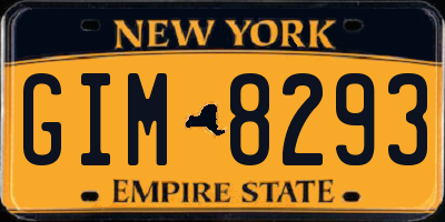 NY license plate GIM8293