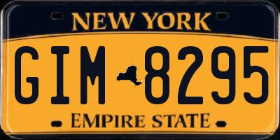 NY license plate GIM8295