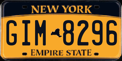 NY license plate GIM8296