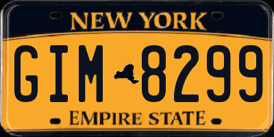 NY license plate GIM8299