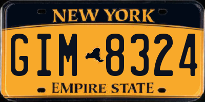 NY license plate GIM8324