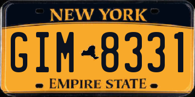 NY license plate GIM8331