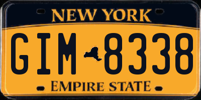NY license plate GIM8338