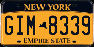 NY license plate GIM8339
