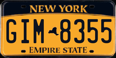 NY license plate GIM8355