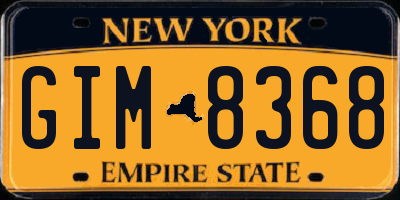 NY license plate GIM8368
