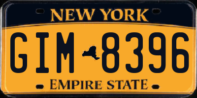 NY license plate GIM8396