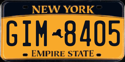 NY license plate GIM8405