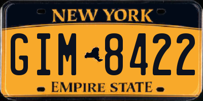 NY license plate GIM8422