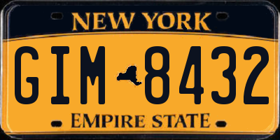 NY license plate GIM8432