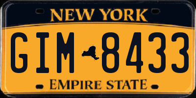 NY license plate GIM8433
