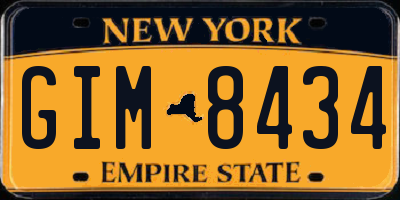 NY license plate GIM8434