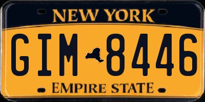 NY license plate GIM8446