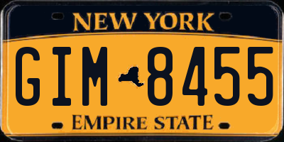 NY license plate GIM8455