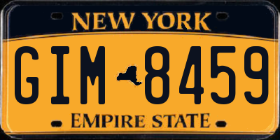 NY license plate GIM8459