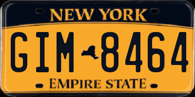 NY license plate GIM8464