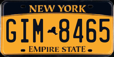 NY license plate GIM8465