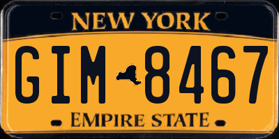 NY license plate GIM8467