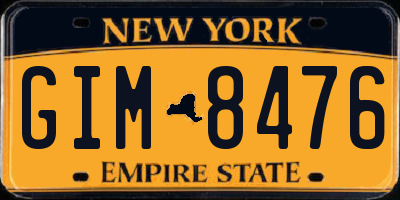 NY license plate GIM8476