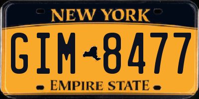 NY license plate GIM8477