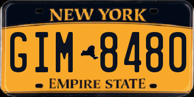 NY license plate GIM8480