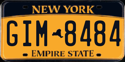 NY license plate GIM8484