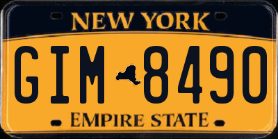 NY license plate GIM8490