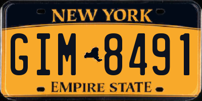 NY license plate GIM8491