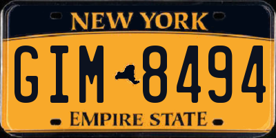 NY license plate GIM8494