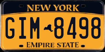 NY license plate GIM8498