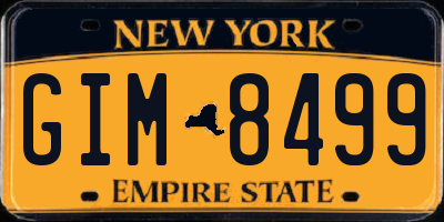 NY license plate GIM8499