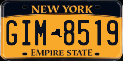 NY license plate GIM8519