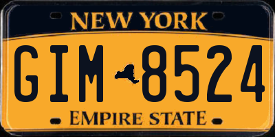 NY license plate GIM8524
