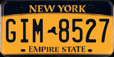 NY license plate GIM8527