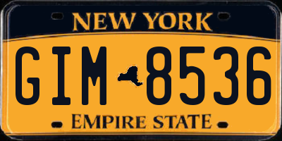 NY license plate GIM8536