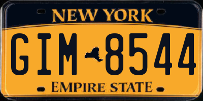 NY license plate GIM8544