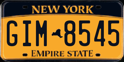 NY license plate GIM8545