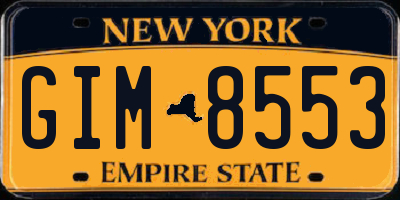 NY license plate GIM8553