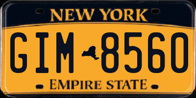 NY license plate GIM8560