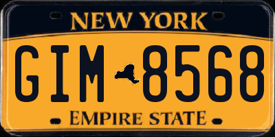 NY license plate GIM8568