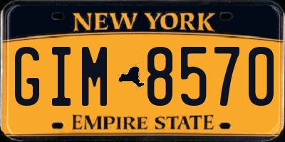 NY license plate GIM8570