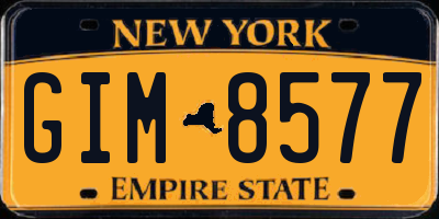 NY license plate GIM8577