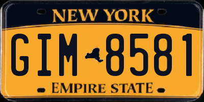 NY license plate GIM8581