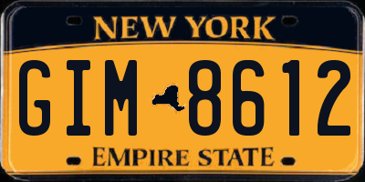 NY license plate GIM8612